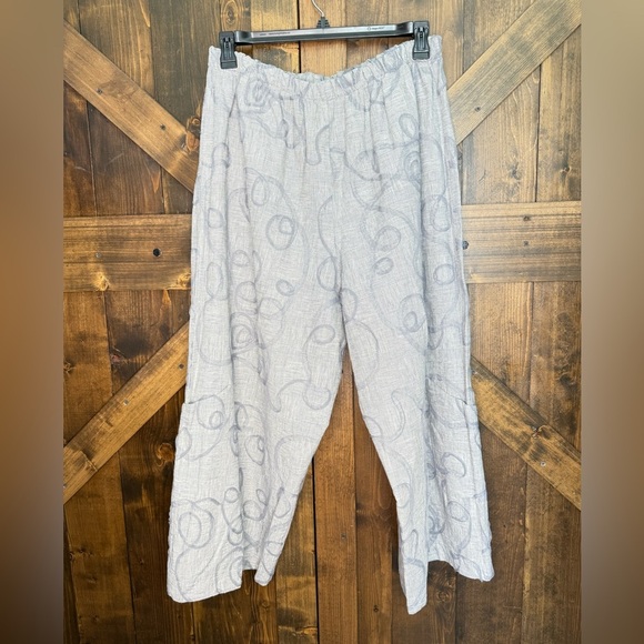 Bryn Walker Linen Blend Gray Houndstooth Pants Women’s XL - Picture 1 of 10